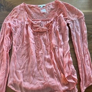 Beautiful gold hawk button up top